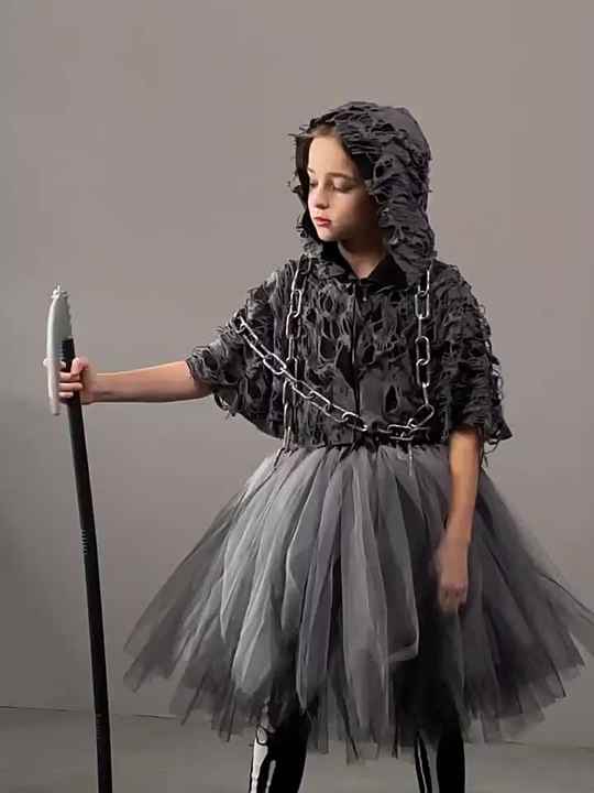 Halloween Unisex Kids Witch Princess and Ghost Masquerade Party Costume  Complete With Hat for School Plays and Shows Dancing