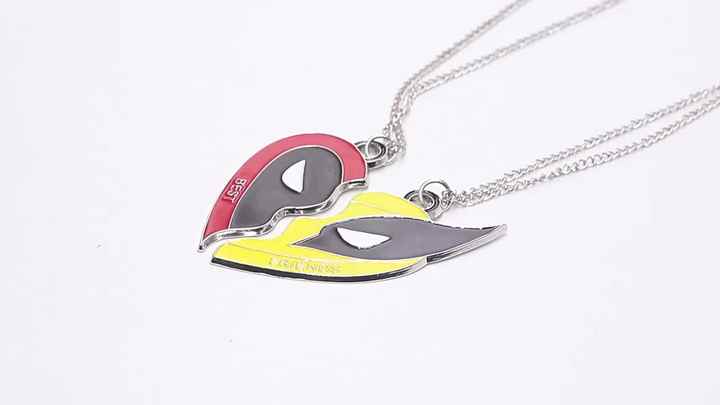 Wholesale Deadpool Wolverine Keychain Necklace Unisex