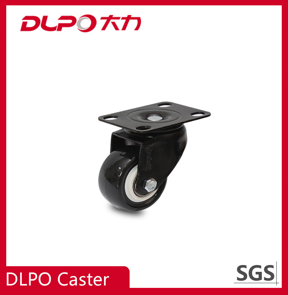 DLPO light casters Polyurethane double ball bearing with brake and without brake casters