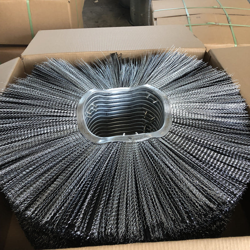Steel Wire Road Sweeper Brushes For Tractor Mounted Cleaning
