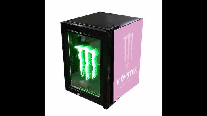 Monster Energy ミニ冷蔵庫 コンパクト Monster Energy Drink Mini Fridge Black Pub Home Garden Garage