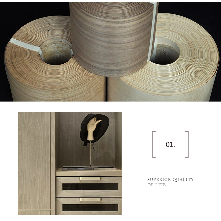 Natural Wood Veneer Crown Cut American Maple Timber Veneer