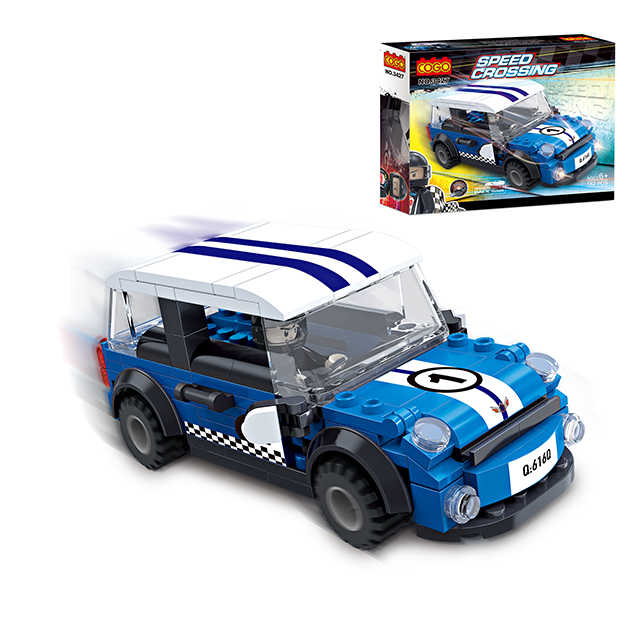 COGO 182 PCS Educational Pull Back Speed Car Building Blocks