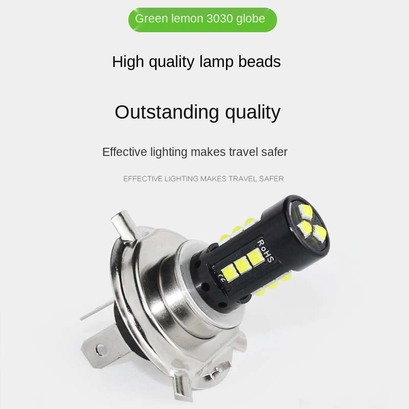 H4 P15D BA20D подсветка led moto светодиодные фары светодиодные мотоциклы зеленый лимон фара лампа с 3030 15smd шар пузырь