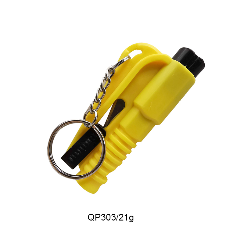 MOQ 100 Pcs Emergency Escape Hammer Mini Pocket Safety Window Glass Breaker Keychain Rescue Tool and Keychain Belt Cutting
