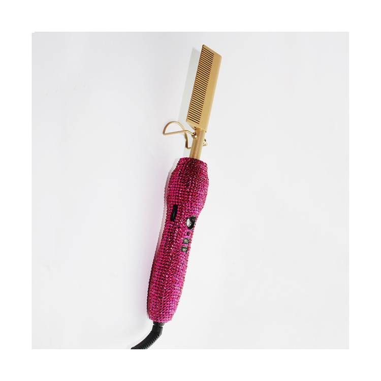 Поставщик изготовленный на заказ индивидуальный ярлык электрический горячий гребень выпрямитель для волос для женщин