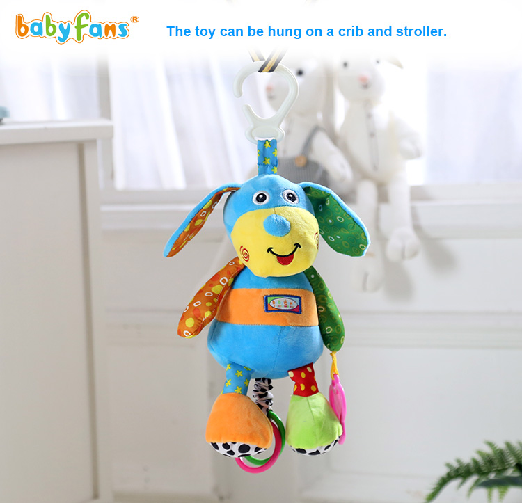 Детские музыкальные подвесные игрушки в виде милой синей собаки