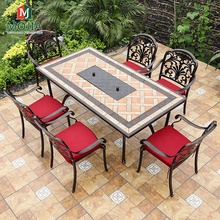 Barbecue Grill Tisch Guss Aluminium Hof Garten Freizeit BBQ Barbecue Grill Tisch Guss Aluminium Hof Garten Freizeit BBQ