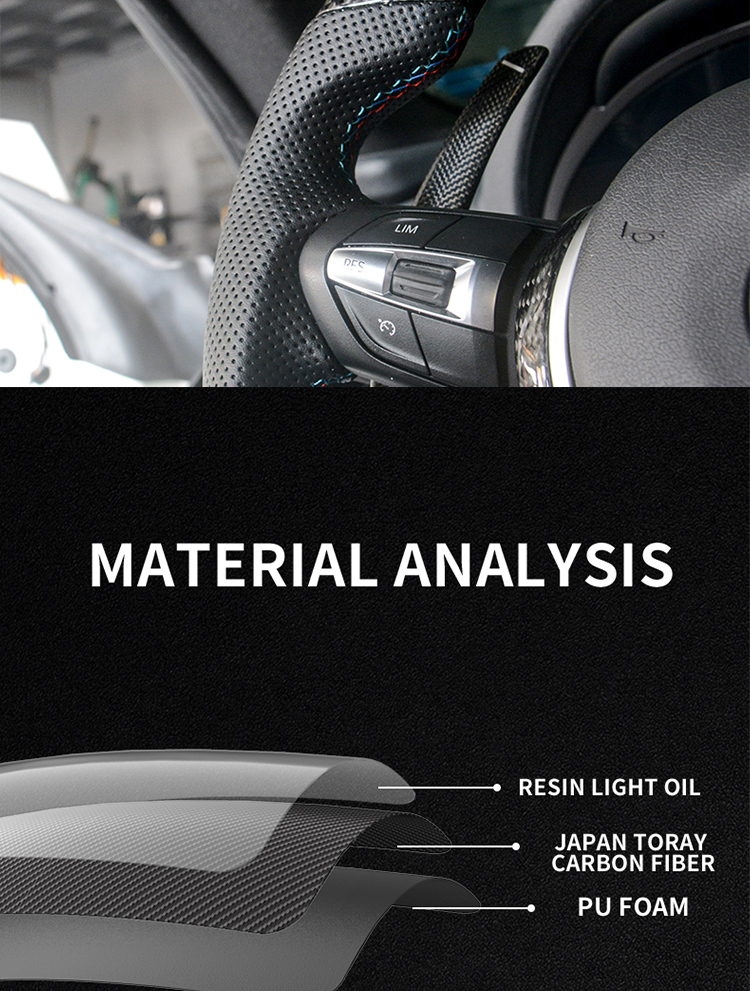 For BMW E60 E63 M5 M6 Custom Alcantar-a Carbon Fiber LED Racing Steering Wheel Original Factory