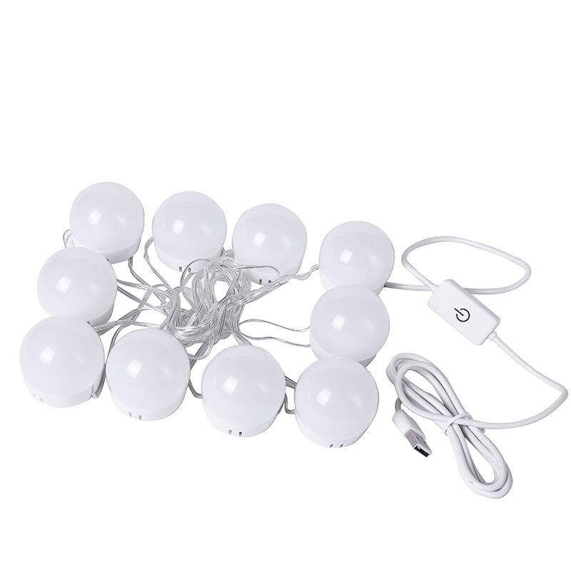 Голливудское зеркало с лампочками 12 В, светодиодные лампы, лампы для зеркала под раковину