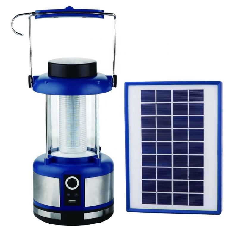 Multifunctional Portable Rechargeable Camping Solar Power LED Light With Solar Panel