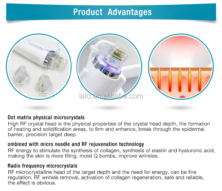Golden Nano micro needle korea fractional microneedle rf / fractional rf microneedling machine