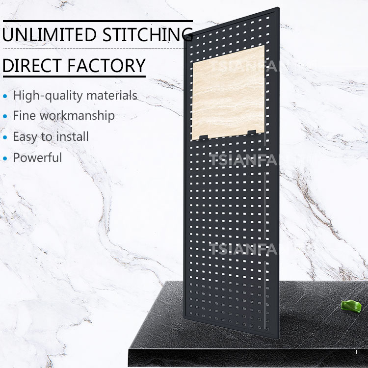 Marble Decor Panel Frame And Porcelain Adjustable Tile Rotating Ceramic Sliding Color Stand hole board Stone Display Rack Desk