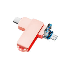 Type C/USB/Android 3 in 1 card reader Metal smart card reader fashion desgin roating USB Y31D