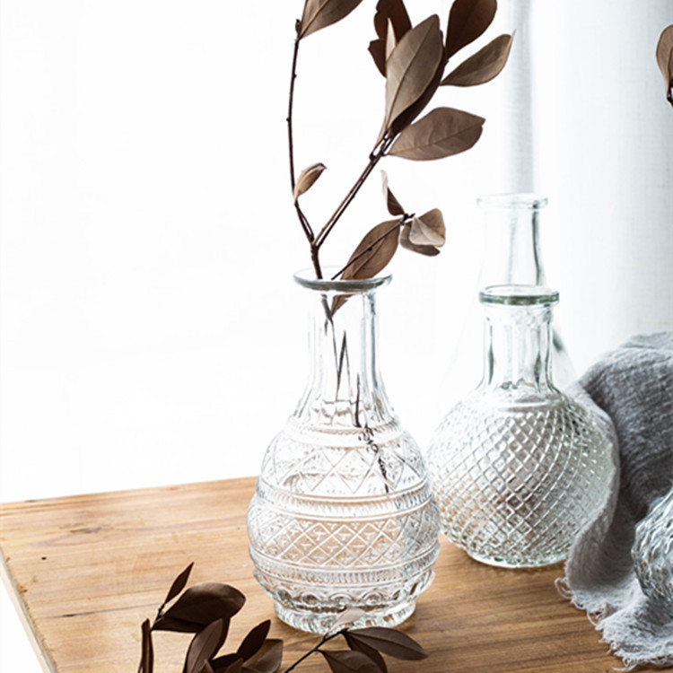 Wholesale Cheap Clear Flower Table Vase Glass Centerpiece  For Wedding Party Decoration