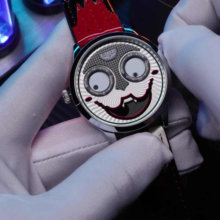 LIGE LG89160 Men's Quartz Watch - Unique Clown Dial, Sport Style