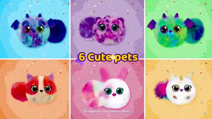 Furry Tails Mini Mystery Box - 6 PCS Plush Blind Box Collectibles