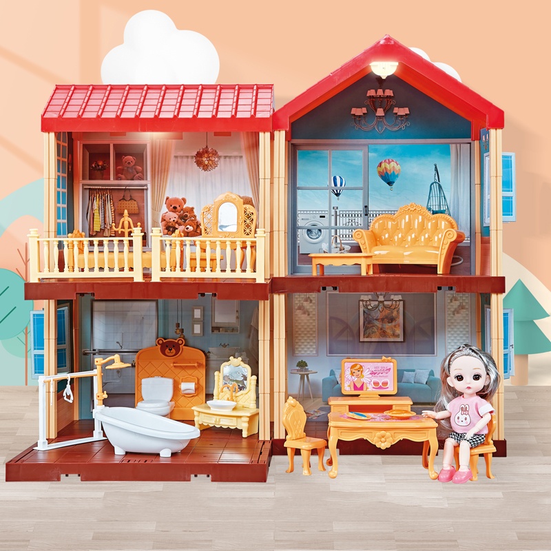 Креативная Сборная модель «сделай сам», игровой домик, миниатюрная принцесса, вилла, кукольный домик для детей, подарок на день рождения