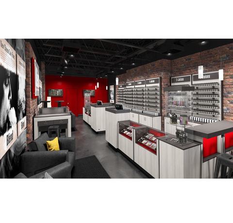vape shop showcase display
