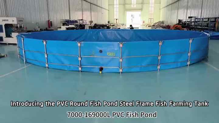 Fish Tank Using Gi Frame Customizable Large Size PVC Fish Tank Collapsible Aquaculture Equipment ...
