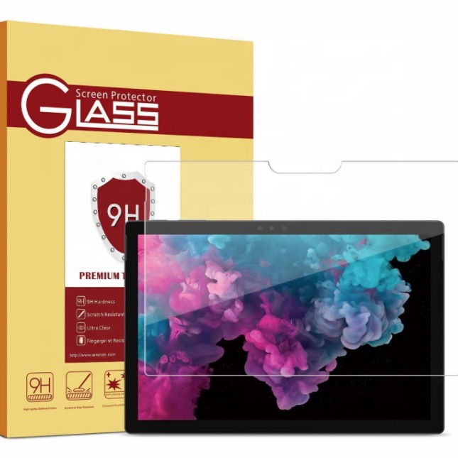 Transparent Bubble Free Tempered Glass Film Anti Shock Screen Protector for Surface Pro 7