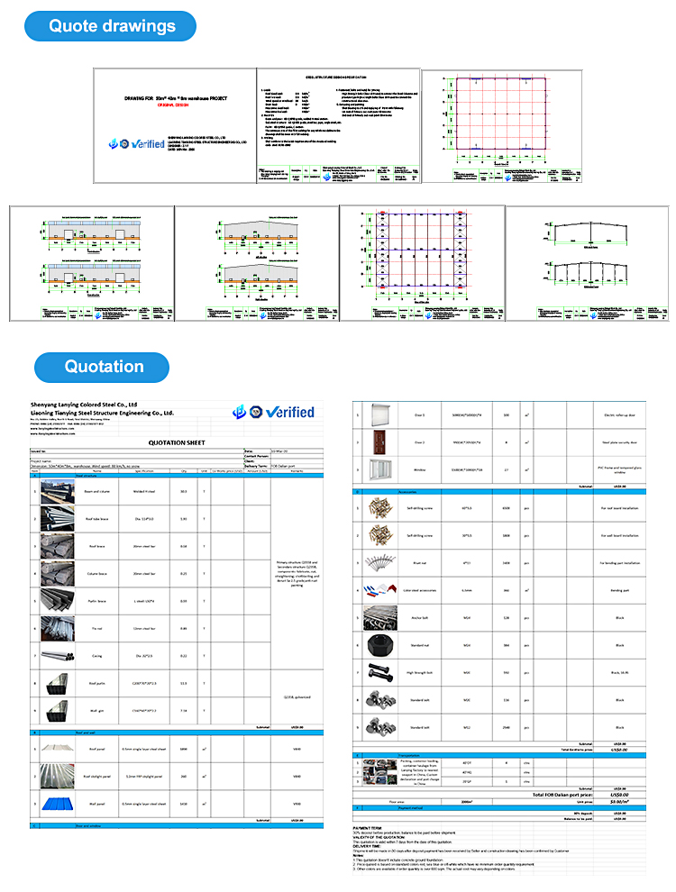 Light Steel Structure Warehouse Factory Workshop Exhibition Hall