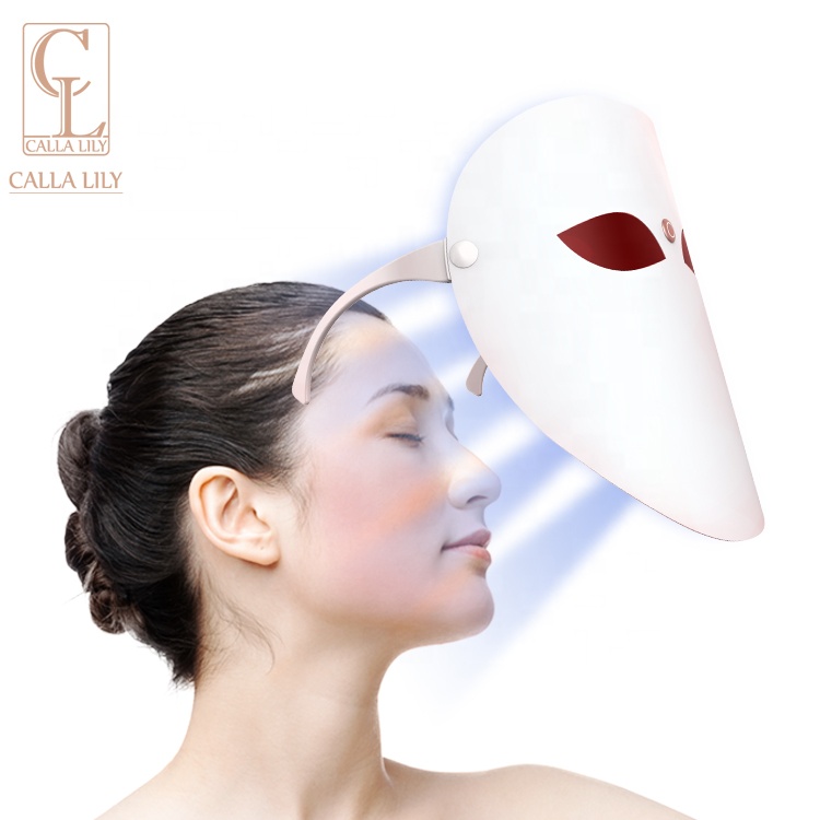 Пользовательский логотип 3 цвета Высокое качество Уход за кожей светодиодная маска для лица световая терапия светодиодная инфракрасная фотонная маска для лица