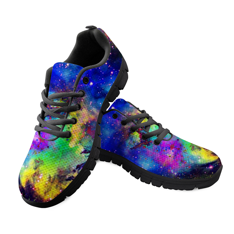 Модные кроссовки Bally на заказ с космическим принтом, женские черные кроссовки на плоской подошве, сетчатые дышащие классические кроссовки на шнуровке для мужчин