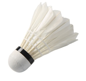 Tianhaik 12pcs Badminton Balls,Kid Adult Playing Shuttlecocks for Indoor Outdoor Competition Tranning White Feather Badminton
