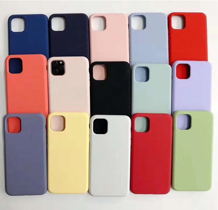 Thin Soft Case For iPhone 11 pro max Liquid Silicone Cover Candy Color Coque Capa For iPhone X Xs 20 Pro Max XR Cell phone case