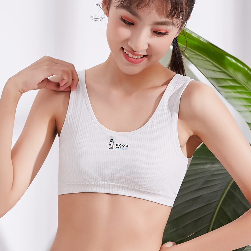 Современный новый дизайн, спортивный жилет с милым принтом, дышащее удобное однотонное нижнее белье для подростков