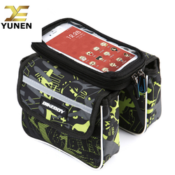 Bicycle Accessory Front Frame Phone Bag Bike Top Tube Pannier Bag Touch Screen Phone Case