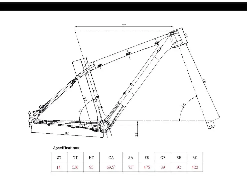 2020 Newest 14'' Toray carbon fiber T800 3K mountain bike frame 26er BB92 frame FM003 accept customized paint