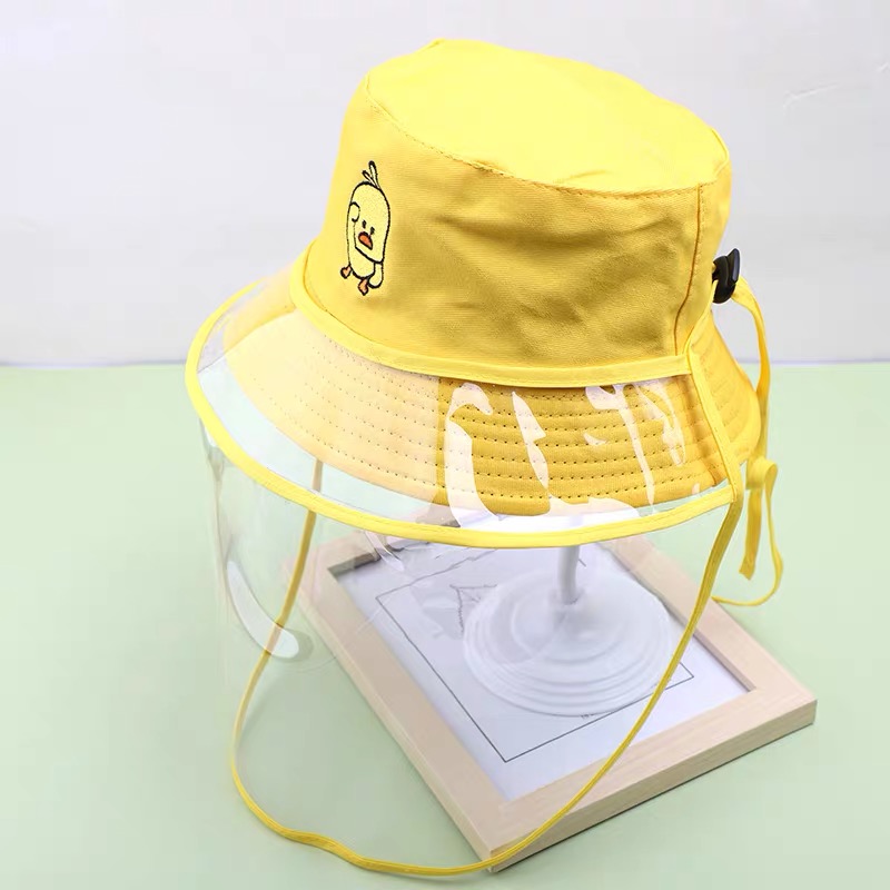 Prevent Droplets Bucket Hat with TPU Face Shield for Kids Anti Virus Protective Baby Sun Hat