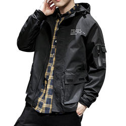 2020 NewJacket Men Autumn Casual Solid Zipper Bomber Jackets Streetwear Overcoat Baseball Thin Pilot Hooded Jacket