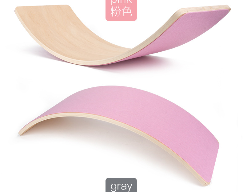 Hot Sale Educational Toys Wooden Montessori Kid Balance Board Toys Bending Balance Board Wobble Balance Board