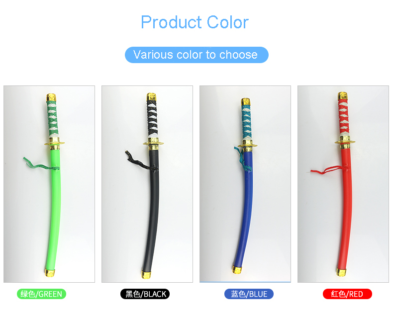 Plastic sword pretend play role toy kids japanese weapon toy