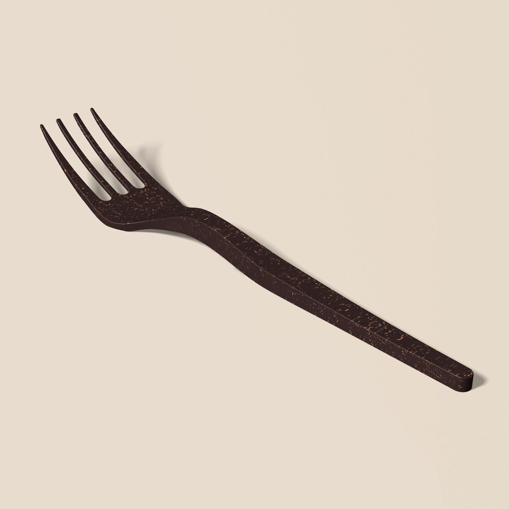 Вилка-дозатор Zero отходов, Экологически чистая вилка одноразового использования, изготовленная кофейной био композитной вилкой для кофе