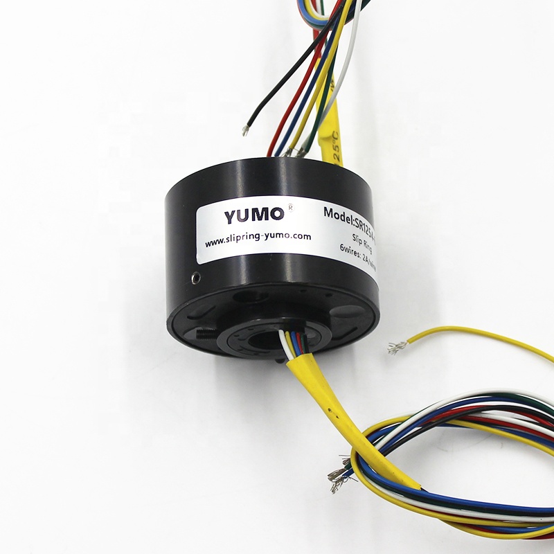 SR1254-6S 6wires hole size 12mm rotating electrical connector slip ring