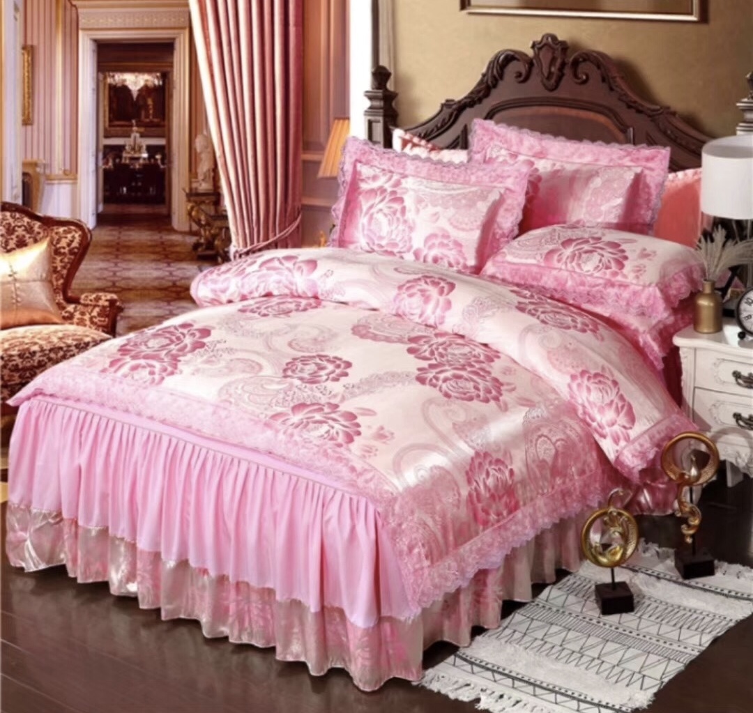 Luxury Paisley Design , Nice Night Bedding Jacquard Duvet Cover Set Queen/King, Bed skirt sets