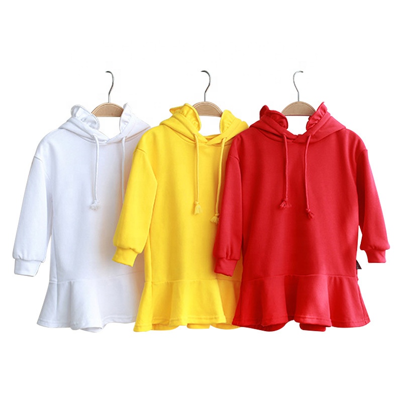 Новинка, детская одежда, детское хлопковое платье-свитер с длинным рукавом, толстовка для маленьких девочек, пуловер