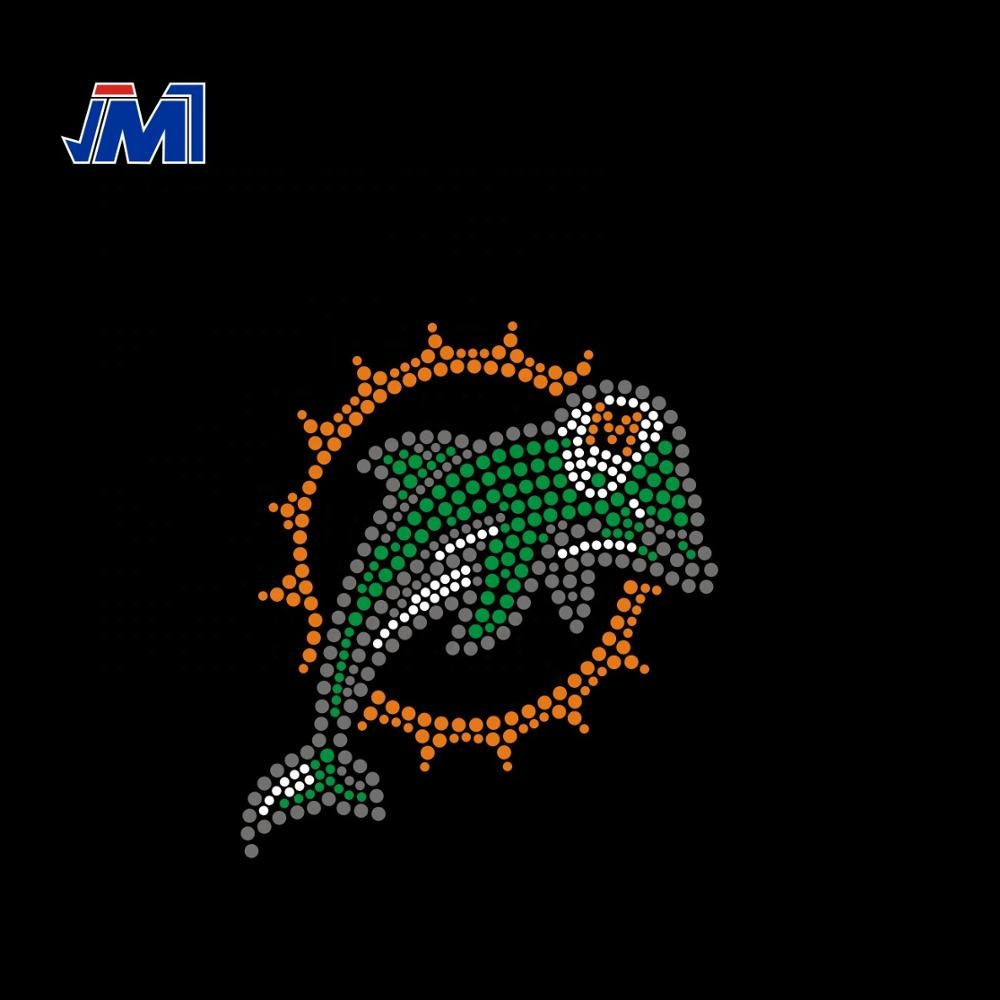 Iron On, Rhinestone Transfer /"Miami Dolphins/" Hotfix