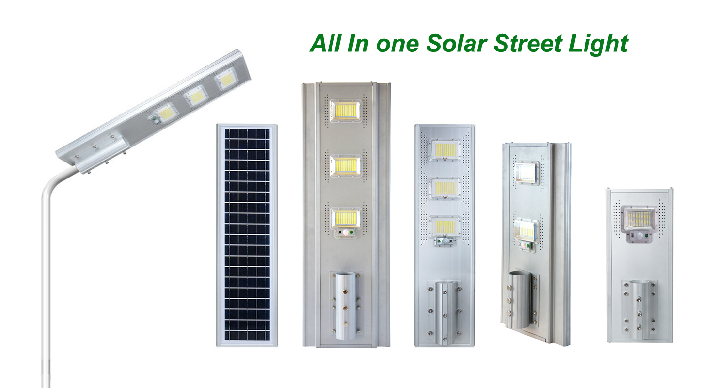 Stand Alone 100W 120W 150W 200W 300W Smart Outdoor Lamparas Solares Led Integrated All In One LED Solar Street Light