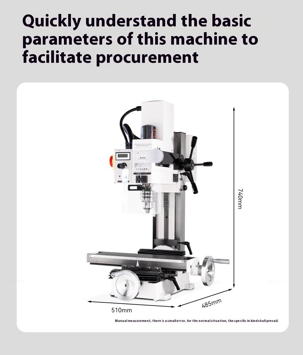 ZX13 Mini DIY Manual Milling Machine - Versatile Desktop Tool for