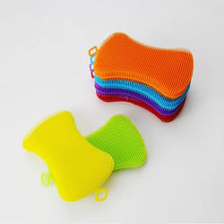Plastic dish scrubber sponge for dish washing