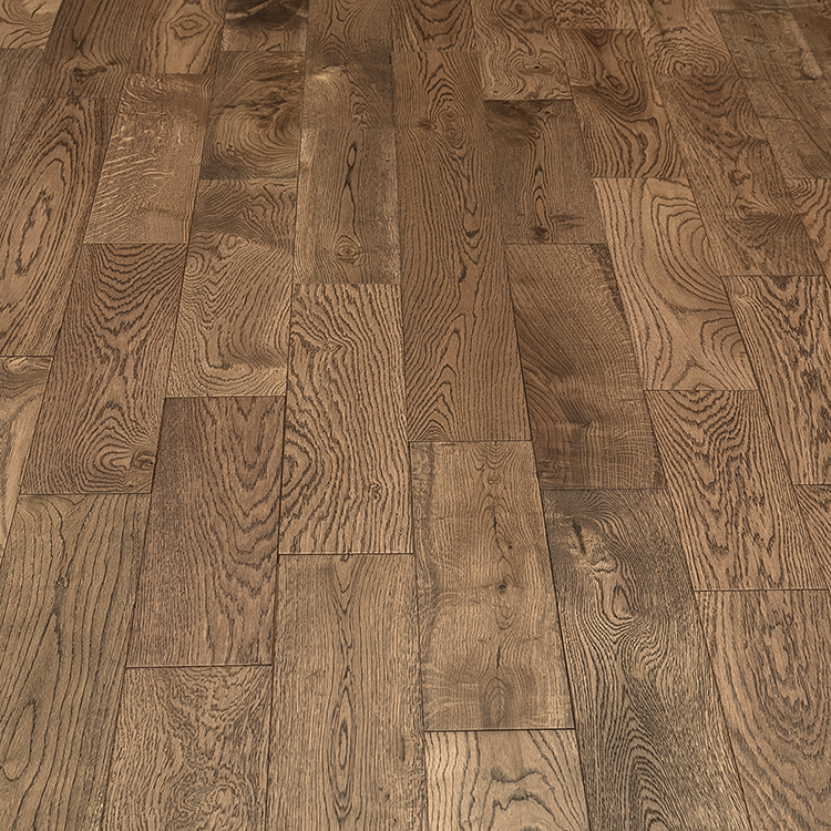 Manufacturer custom size solid white oak smoke wood solid flooring