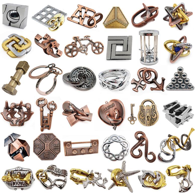 礼品盒锁智商eq训练益智玩具智力搞笑成人复古金属脑筋急转弯儿童魔术