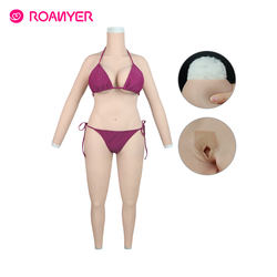 Roanyer G cup silicone body suits with arms  silicone breast forms shemal whole transgender silicone boobs for crossdresser