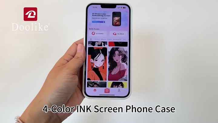Custodia IPhone Con Display E-ink A 4 Colori – Schermo Da 3.5 Pollici, Trasmissione NFC E Immagini Personalizzabili