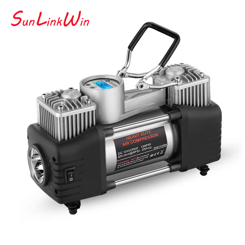 Digital Portable 12v 150psi Air Compressor with SOS Light Tyre Football Inflator